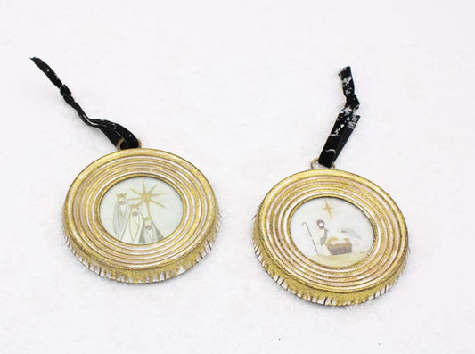 Round Framed Nativity Ornament Assorted