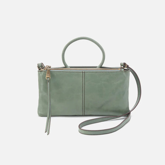 Sable Crossbody in Polished Leather - Jade