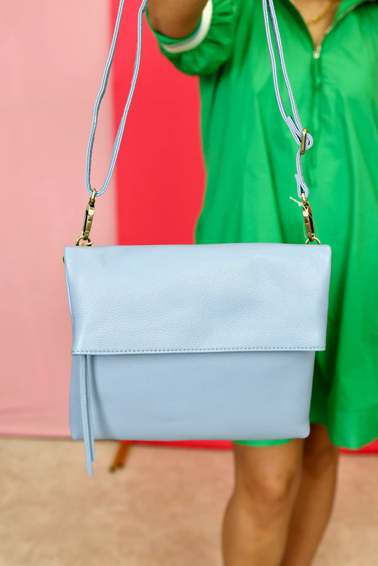 Draft Cross Body - Pebbled Leather | Seabreeze