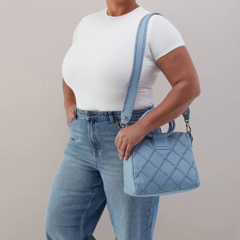 Sheila Medium Satchel - Cloud Leather | Bluebell