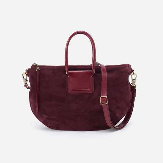 Sheila Large Crossbody in Suede Leather - Prairie Garnet