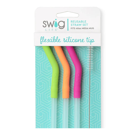 Neon Reusable Straw Set - Swig