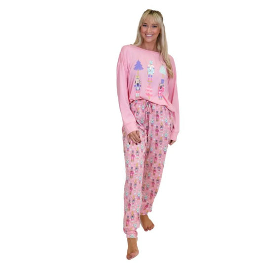 Whimsy Nutcracker Long Sleeve Jammie Jogger set