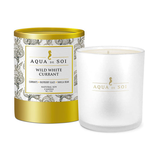 Aqua De Soi Wild White Currant 9oz Luxe Box Candle