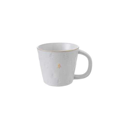 10 oz. Debossed Stoneware Mug with Electroplating