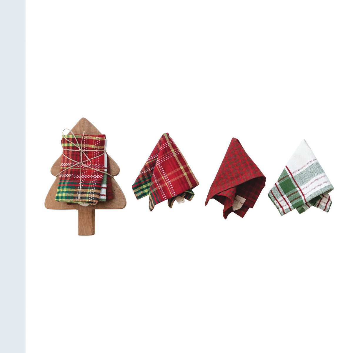 Woven Dish Cloth & Tree Shaped Board