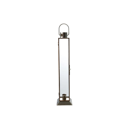 14-1/4"H Metal & Glass Lantern Taper Holder, Gold Finish
