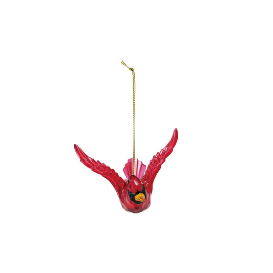 3"H Acrylic Flying Cardinal Ornament, Red